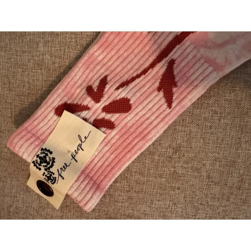 Free People Tie-dye Pink With Floral Motif NWT